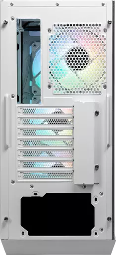 MSI MPG GUNGNIR 110R WHITE Mid Tower Gaming Computer Case 'White, 4x 120mm ARGB Fan, 1 to 6 ARGB Control board, USB Type-C, Tempered Glass, Center, ATX, mATX, mini-ITX'