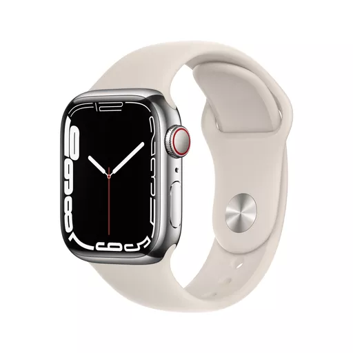 Apple Watch Series 7 OLED 41 mm 4G Silver GPS (satellite)