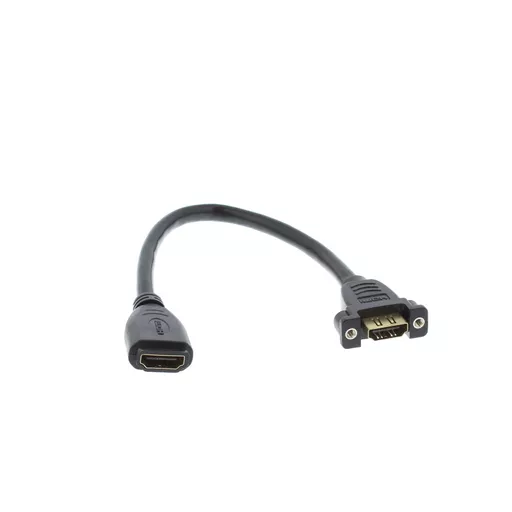 8K 2.1 HDMI Panel Mount Cable (F-F, Fly Lead)