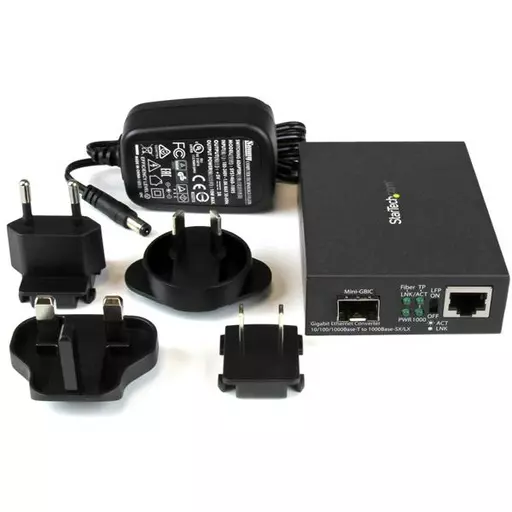 StarTech.com Gigabit Ethernet Fiber Media Converter with Open SFP Slot