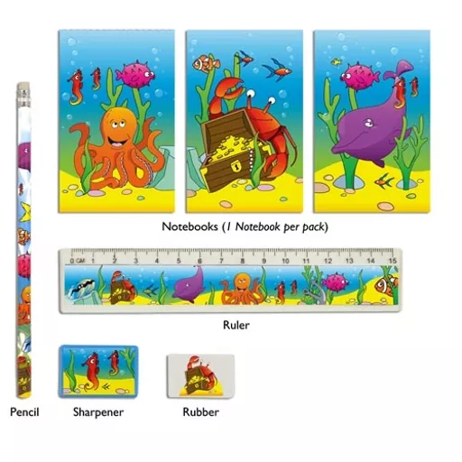 Sealife 5 Piece Stationery Set - Pack of 24