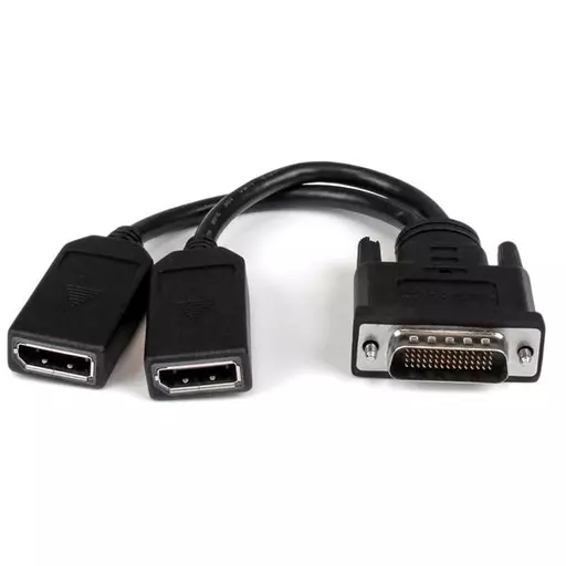 StarTech.com 8" (20 cm) DMS-59 to Dual DisplayPort Adapter Cable - 4K x 2K Video - LFH DMS 59 pin (M) to 2x DisplayPort 1.2 (F) Splitter Y Cable - LFH Graphics Card to Dual DP Monitors