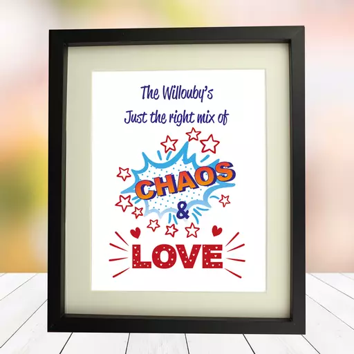 Family Chaos 10 x 8 Framed Picture