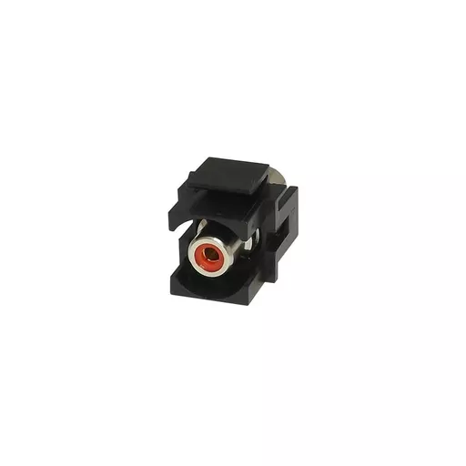 RCA Red Coupler Keystone Connector, Black