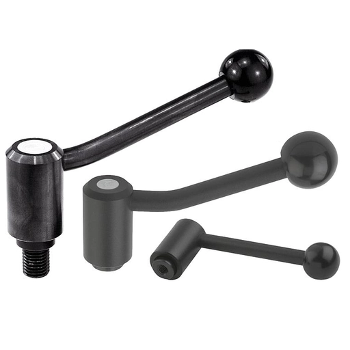 K0108 - Tension Levers In Steel With Flat & 20° Types Thread Size M8-M24