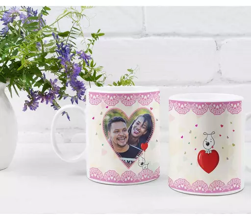 Personalised Heart Photo Mug