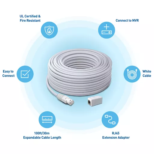 Swann SWNHD-30MCAT5E-GL networking cable White 30 m Cat5e