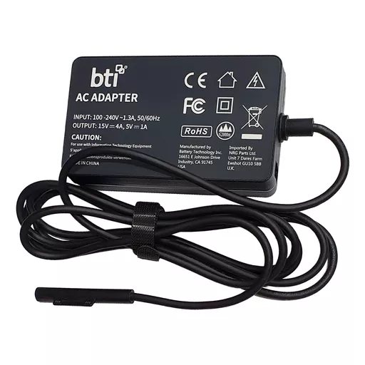 Origin Storage BTI 65W AC Adapter for Microsoft Surface Pro 4 and Surface Pro 5. UK including 5V USB-A output