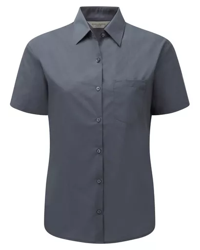 Ladies' Short Sleeve Polycotton Easy Care Poplin Shirt