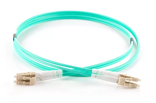 connektgear 2M Aqua LC to LC 50/125 Micron OM4 Duplex Fibre Optic Patch Cable MultiMode LSZH 5-7 working days non cancellable non returnable