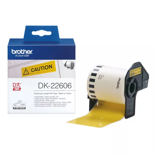 Brother DK-22606 DirectLabel Etikettes yellow 62mm x 15,24m for Brother P-Touch QL/700/800/QL 12-102mm/QL 12-103.6mm