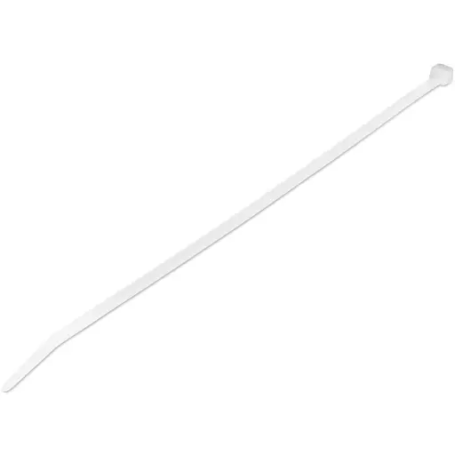 StarTech.com 10"(25cm) Cable Ties - 1/8"(4mm) wide, 2-5/8"(68mm) Bundle Diameter, 50lb(22kg) Tensile Strength, Nylon Self Locking Zip Ties w/Curved Tip, 94V-2/UL Listed, 1000 Pack - White