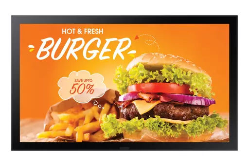 Samsung LH24OHBEBGBXEN Signage Display Digital signage flat panel 61 cm (24") IPS Wi-Fi 1500 cd/m² Full HD Black Tizen 6.5