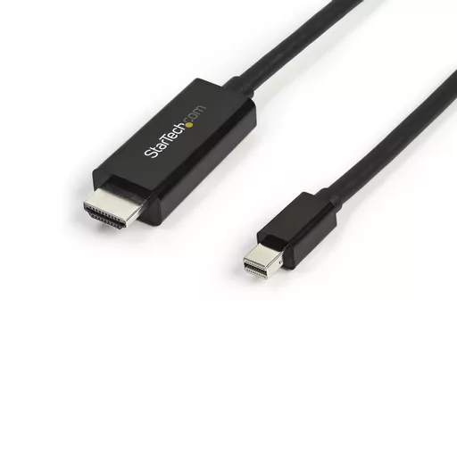 StarTech.com 10ft (3m) Mini DisplayPort to HDMI Cable - 4K 30Hz Video - mDP to HDMI Adapter Cable - Mini DP or Thunderbolt 1/2 Mac/PC to HDMI Monitor/Display - mDP to HDMI Converter Cord