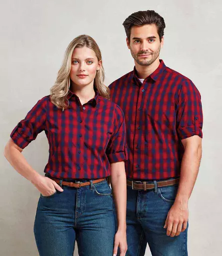 Premier Ladies Mulligan Check Long Sleeve Shirt