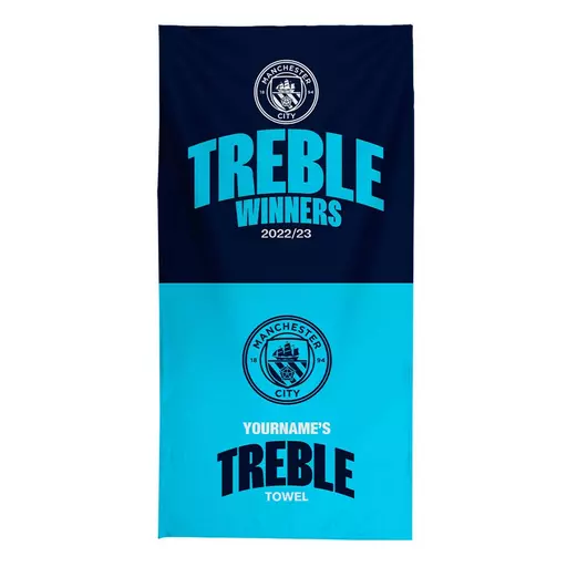 Manchester City Treble Beach Towel