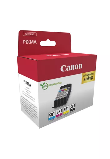 Canon 2103C007/CLI-581 Ink cartridge multi pack Bk,C,M,Y Blister 5.6ml Pack=4 for Canon Pixma TS 6150/8150