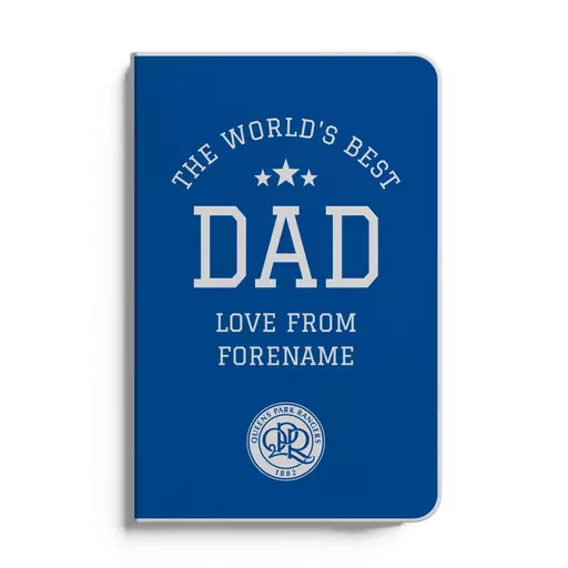 Queens Park Rangers FC World's Best Dad A5 White Lined Notebook