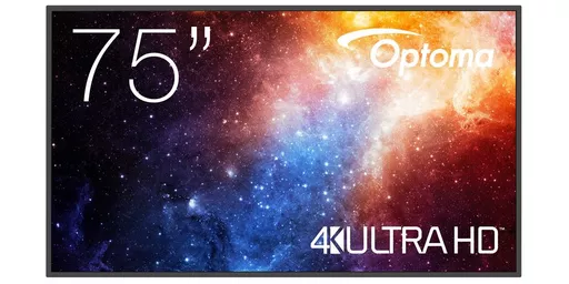 Optoma N3751K Digital signage flat panel 190.5 cm (75") LED Wi-Fi 450 cd/m² 4K Ultra HD Black Android 11 24/7