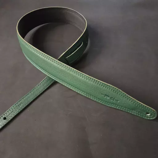 GS61 Shamrock Green Leather Guitar Strap - B-stock