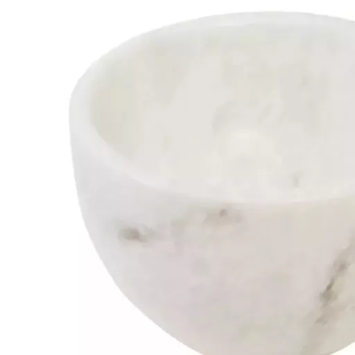 Pedestal Bowl, Calisto, White Marble