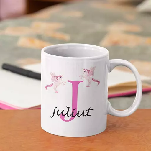His & Hers name mugs - Matching set with personalised names for couples
