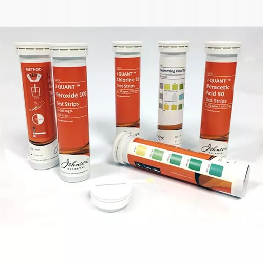 Peracetic acid test strips low range 0–50 mg/L J-QUANT