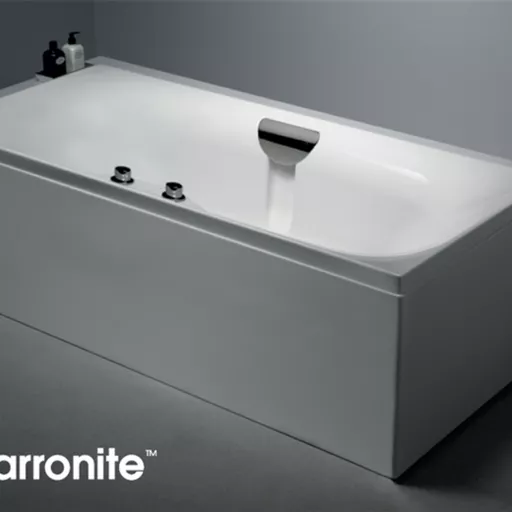L Shaped Panel 1500 x 700 x 430 Carronite White