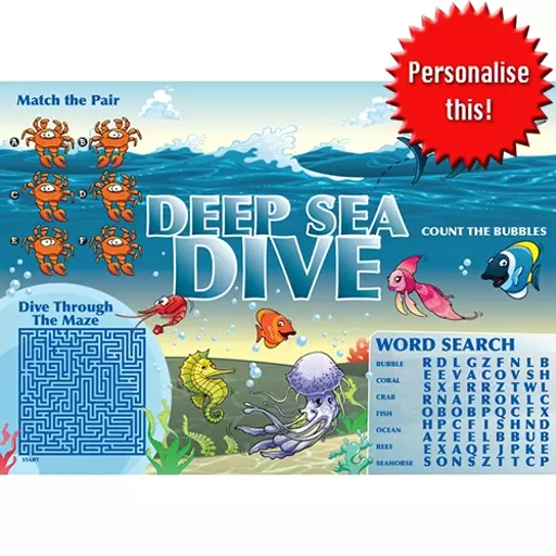 SEALIFE ACTIVITY PLACE MAT - A4 - Pack of 500
