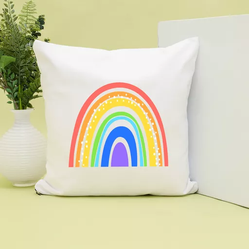 Personalised Rainbow Cushion