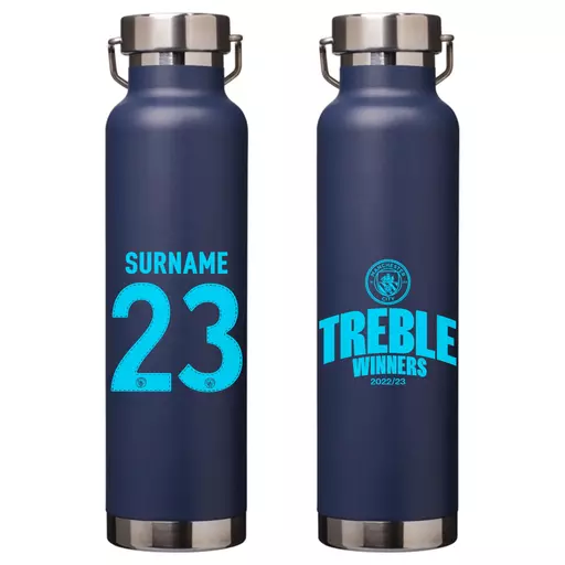 Manchester City Treble Winners Wide Neck Insulated Water Bottle