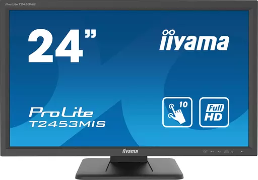 iiyama ProLite T2453MIS-B1 computer monitor 59.9 cm (23.6") 1920 x 1080 pixels Full HD LED Touchscreen Multi-user Black