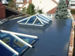 RESTEC FLEXITEC 2020 GRP Roof Installation with Roof Lanterns.webp