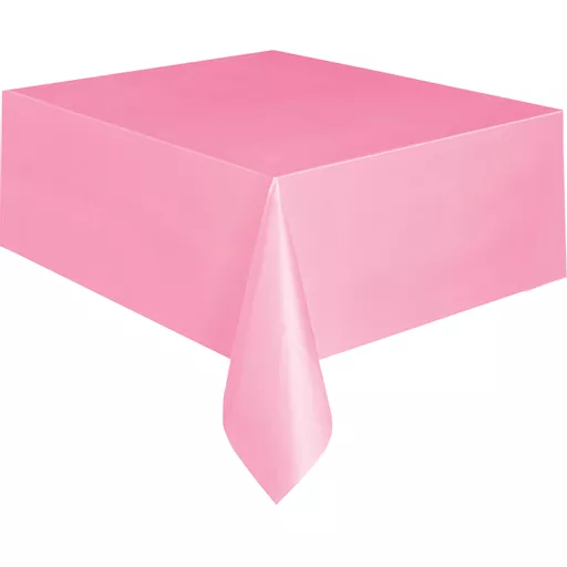 Lovely Pink Plastic Tablecover