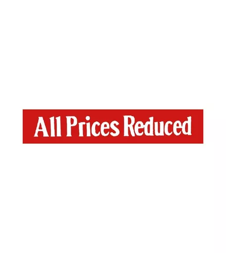 'All Prices Reduced' Poster - 750mm x 100mm