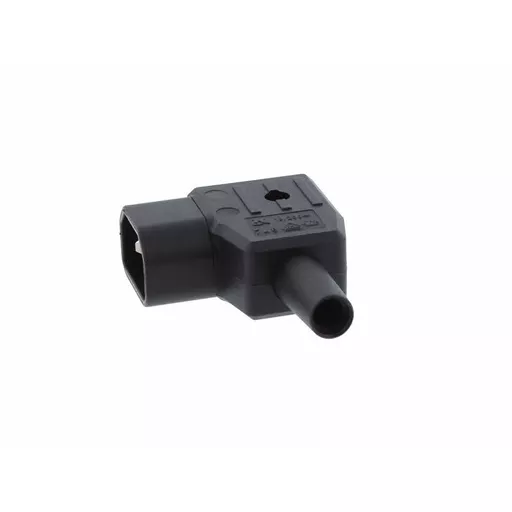 IEC C14 Rewirable - Left Angled (10A, 250V), Black