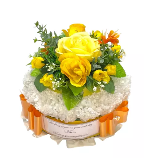 Celebration Cake - Birthday / Anniversary - funeral tribute memorial flowers - any colour