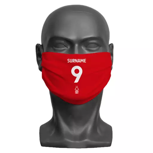 Nottingham Forest FC Back of Shirt Adult Face Mask (Medium)