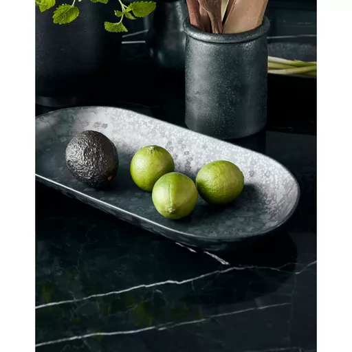 Serving dish, Pion, Black/Brown - Large