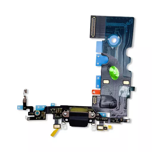 Charging Port Flex Cable (Black) (CERTIFIED - OEM) -  For iPhone 8