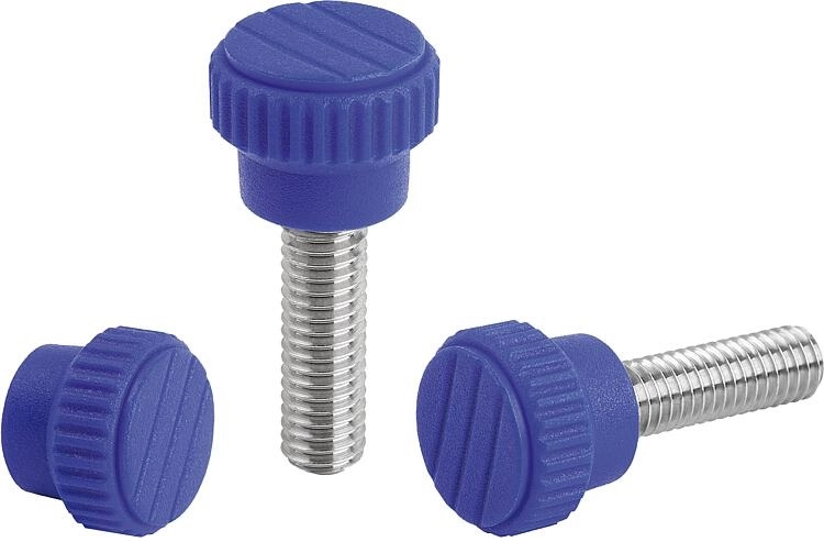 K0110 - Visually Detectable Plastic Knurled Knobs in Size M3-M6