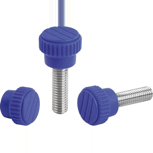 K0110 - Visually Detectable Plastic Knurled Knobs in Size M3-M6