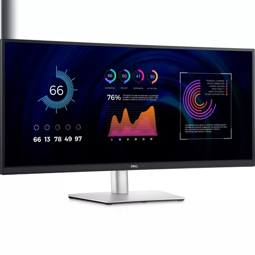 DELL P Series P3424WE computer monitor 86.7 cm (34.1") 3440 x 1440 pixels 4K Ultra HD LCD Black