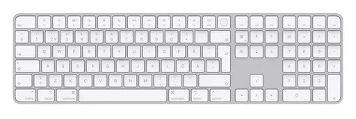 Apple Magic keyboard USB + Bluetooth Swedish Aluminium, White