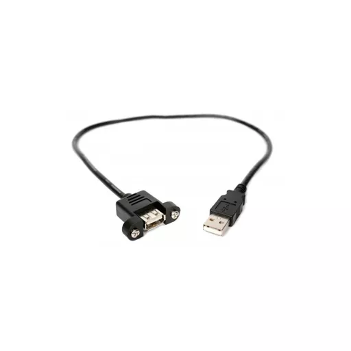 USB 2.0 A Panel Mount Female to A Male Cable