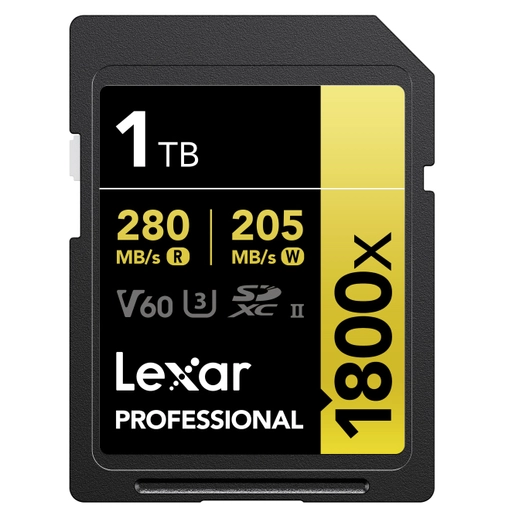 Lexar SD Pro Gold Series UHS-II 1800x 1TB V60