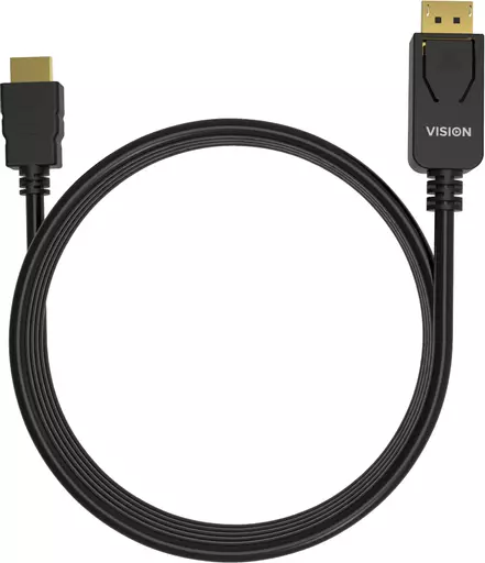 Vision TC 1MDPHDMI/BL video cable adapter 1 m DisplayPort HDMI Type A (Standard) Black