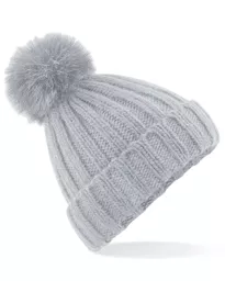 Verbier Faux Fur Pop Pom Chunky Beanie