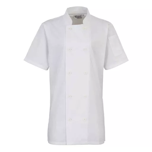 Premier Ladies Short Sleeve Chef's Jacket