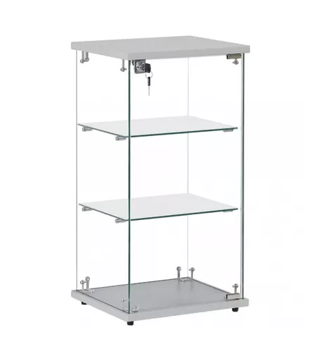 Counter Top Showcase Display Cabinet Silver - Flat Packed